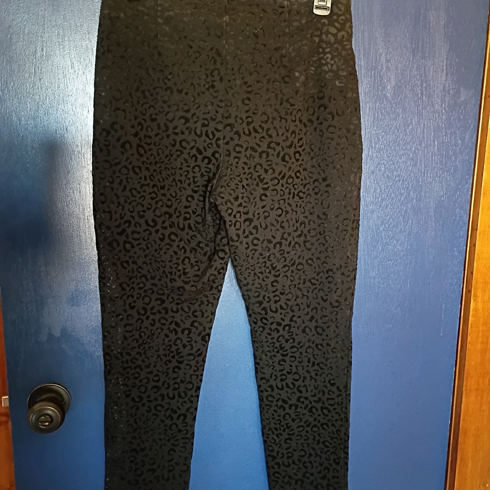 Michael Kors Black Animal Print Trousers M